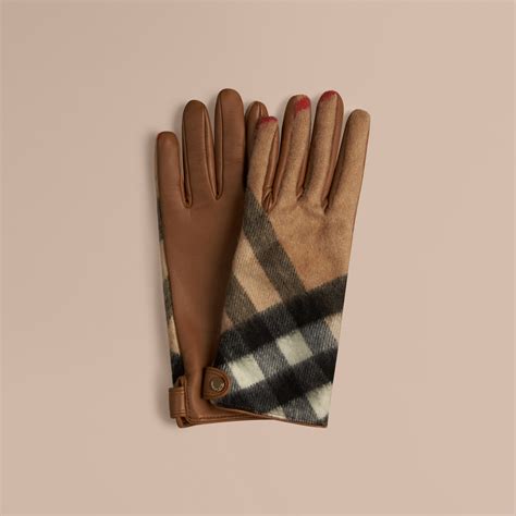 burberry ladies leather gloves|Burberry cashmere gloves.